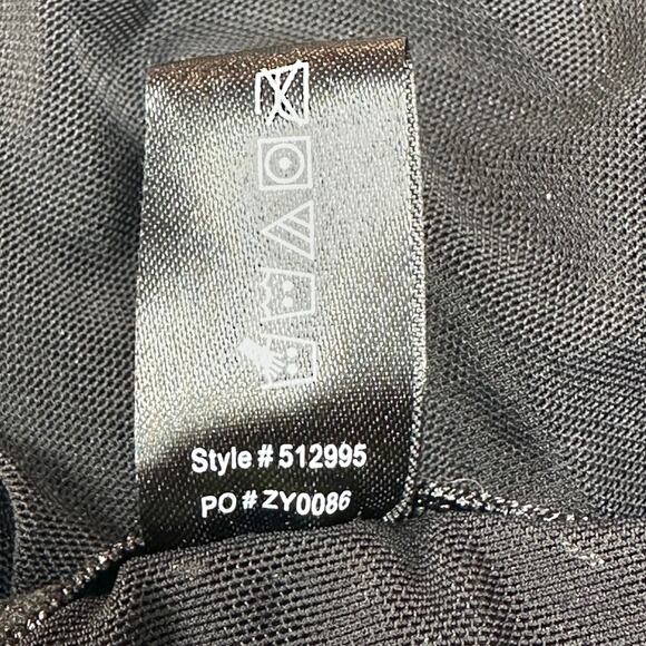 Unbranded Nightie Womens Medium Black Semi Sheer Ruffle Tier Layers V Neck - Picture 10 of 10